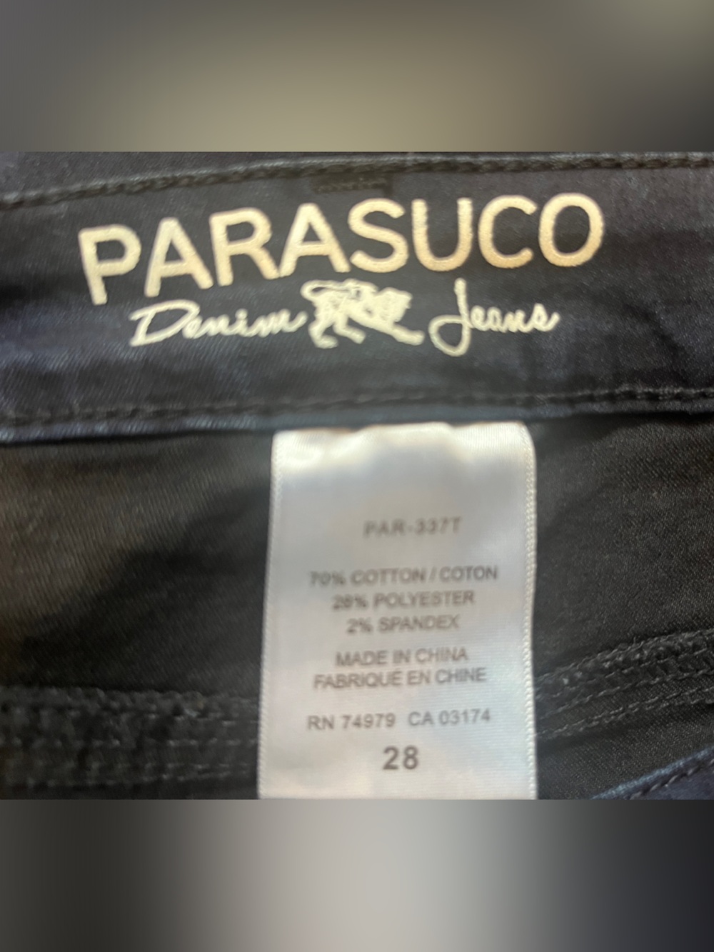 Parasuco Dark Navy pant size 28w